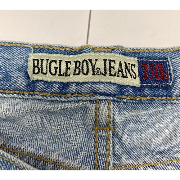 Vintage Bugle Boy 750 Straight Leg Jeans Mens 36 X32 Blue Denim - Picture 8 of 11